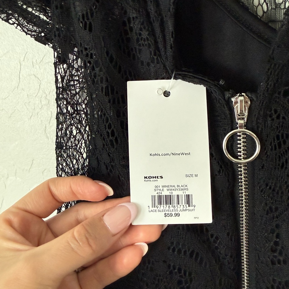 Kohls Black Lace Dress with Zipper